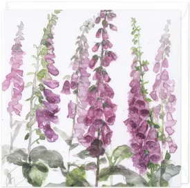 "Foxgloves" Greetings Card