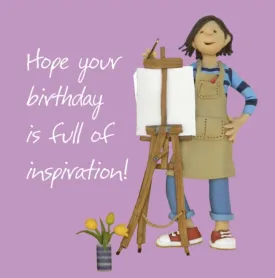 "Hope Your Birthday is Full of Inspiration" Birthday Greeting Card from Holy Mackerel