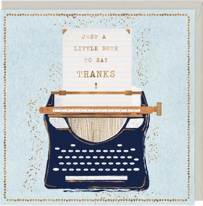 "Just a Little Note to Say Thanks" Greetings Card