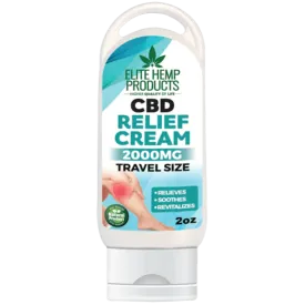 Relief Cream 2000mg Travel Size