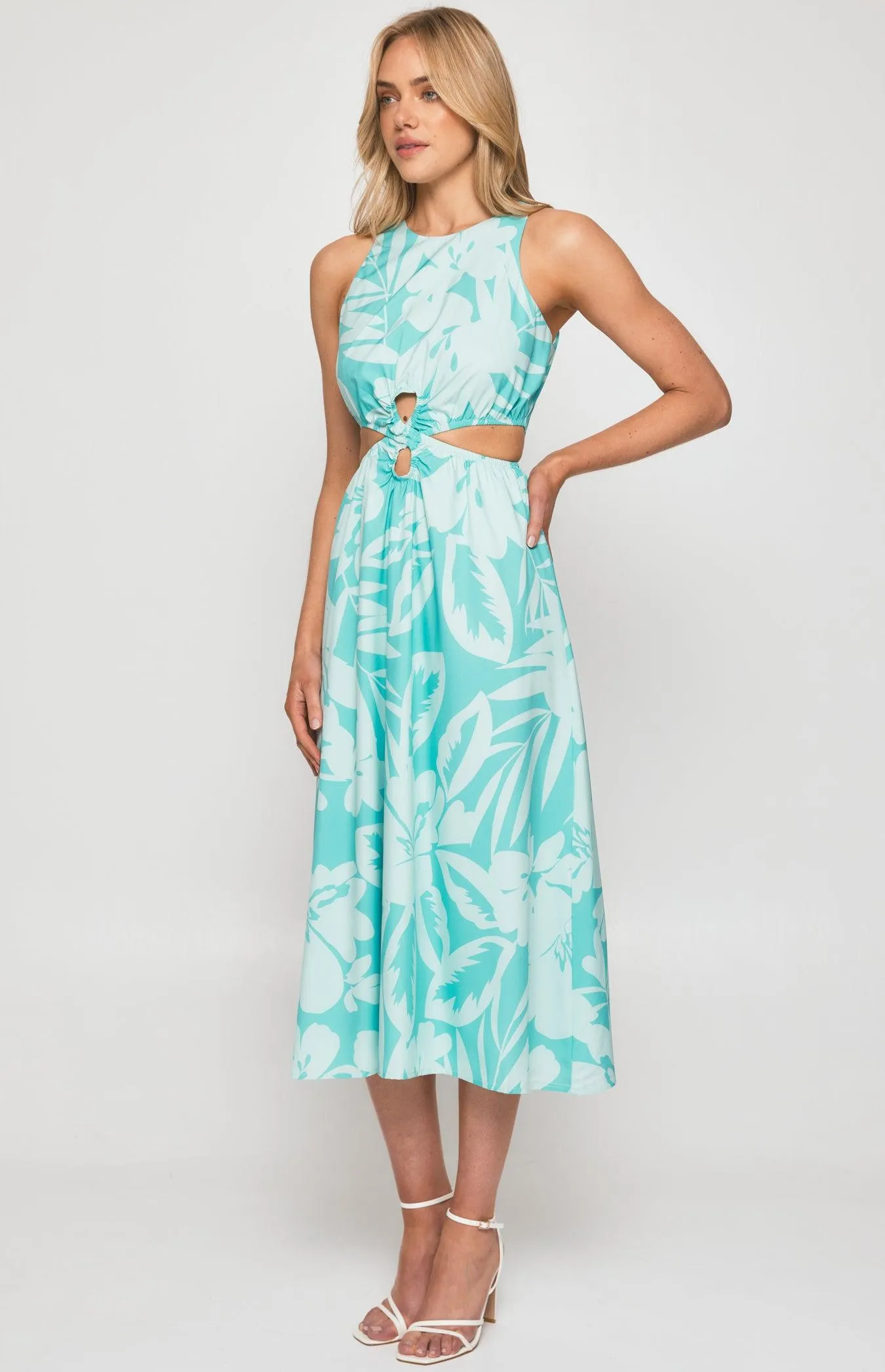 Resort Midi  Dress - Mint Print