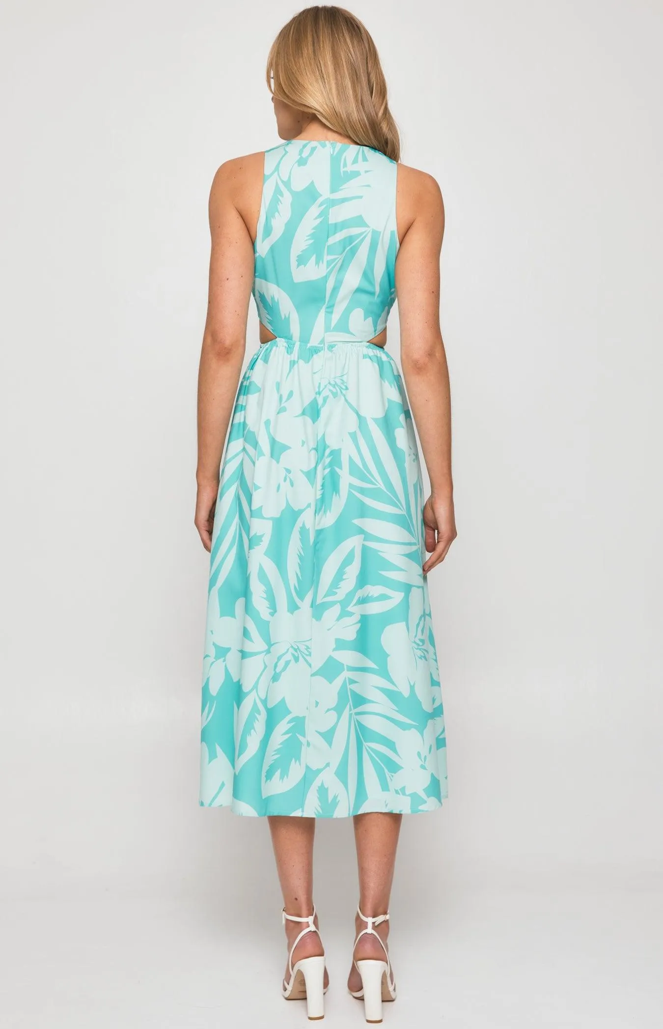 Resort Midi  Dress - Mint Print