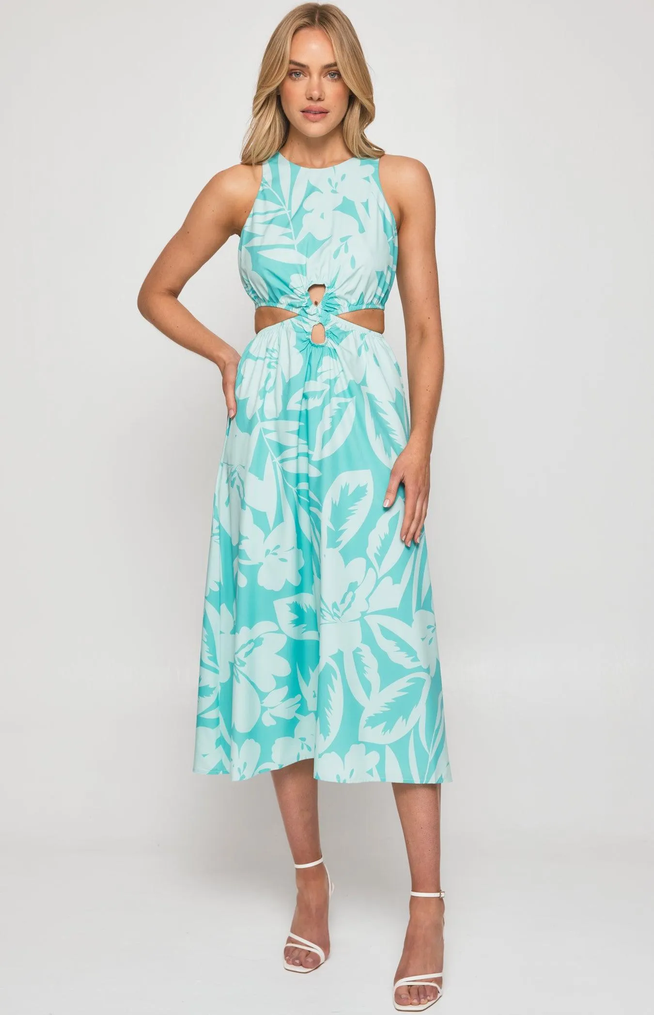 Resort Midi  Dress - Mint Print