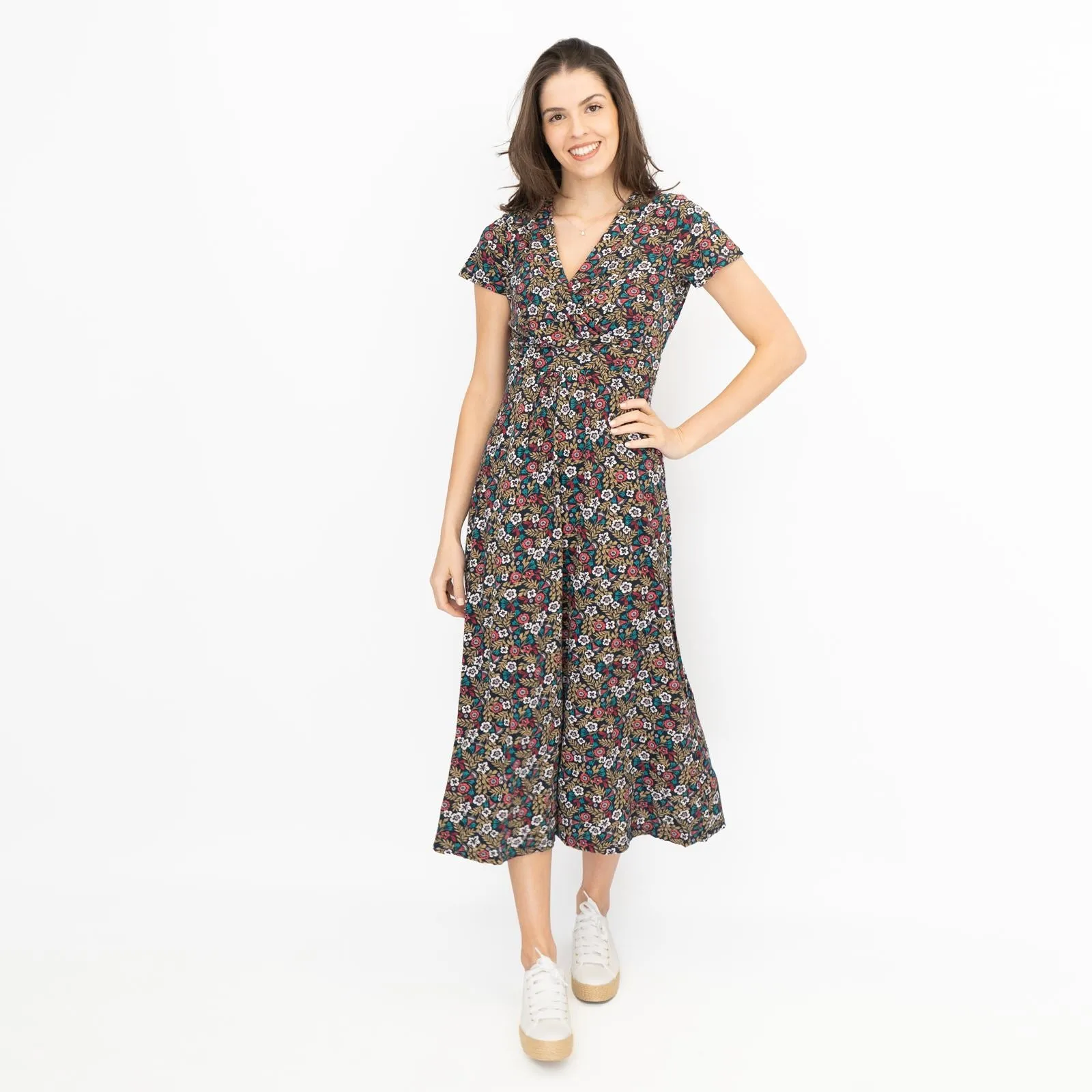 Seasalt Chapelle Midi Dress Carved Floral Maritime