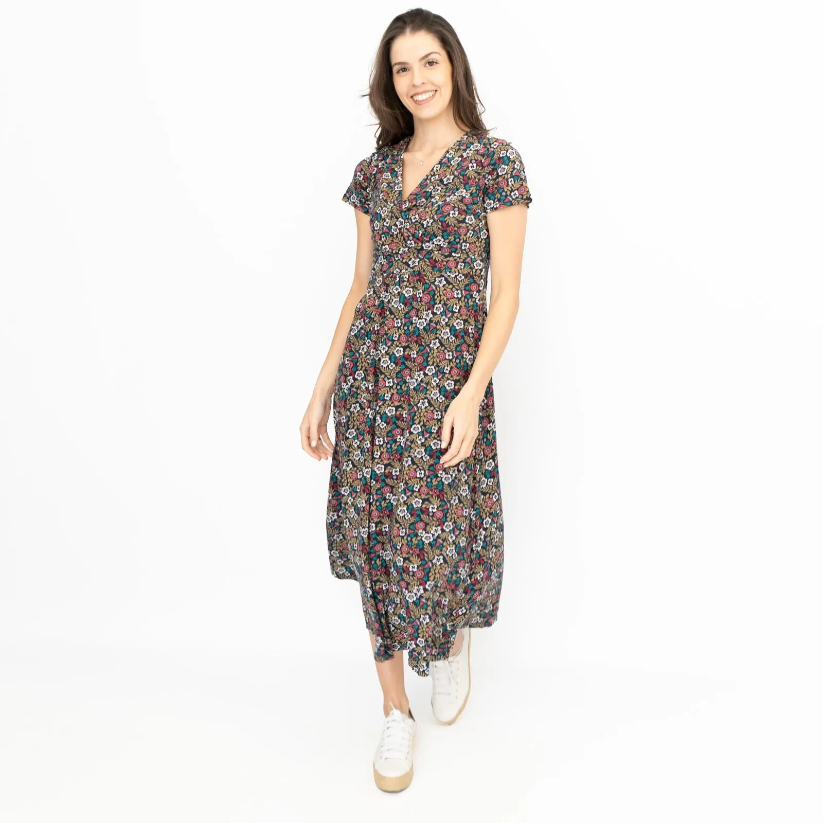 Seasalt Chapelle Midi Dress Carved Floral Maritime