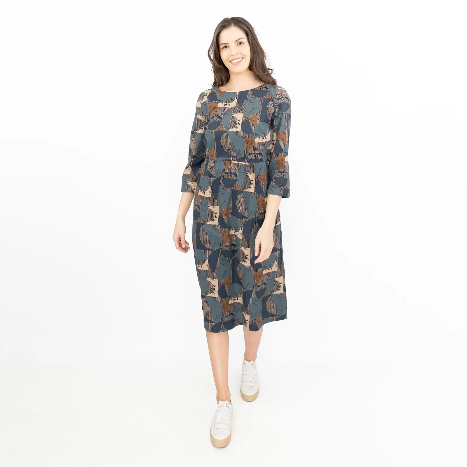 Seasalt Cloudscape Abstract Print Midi Dress