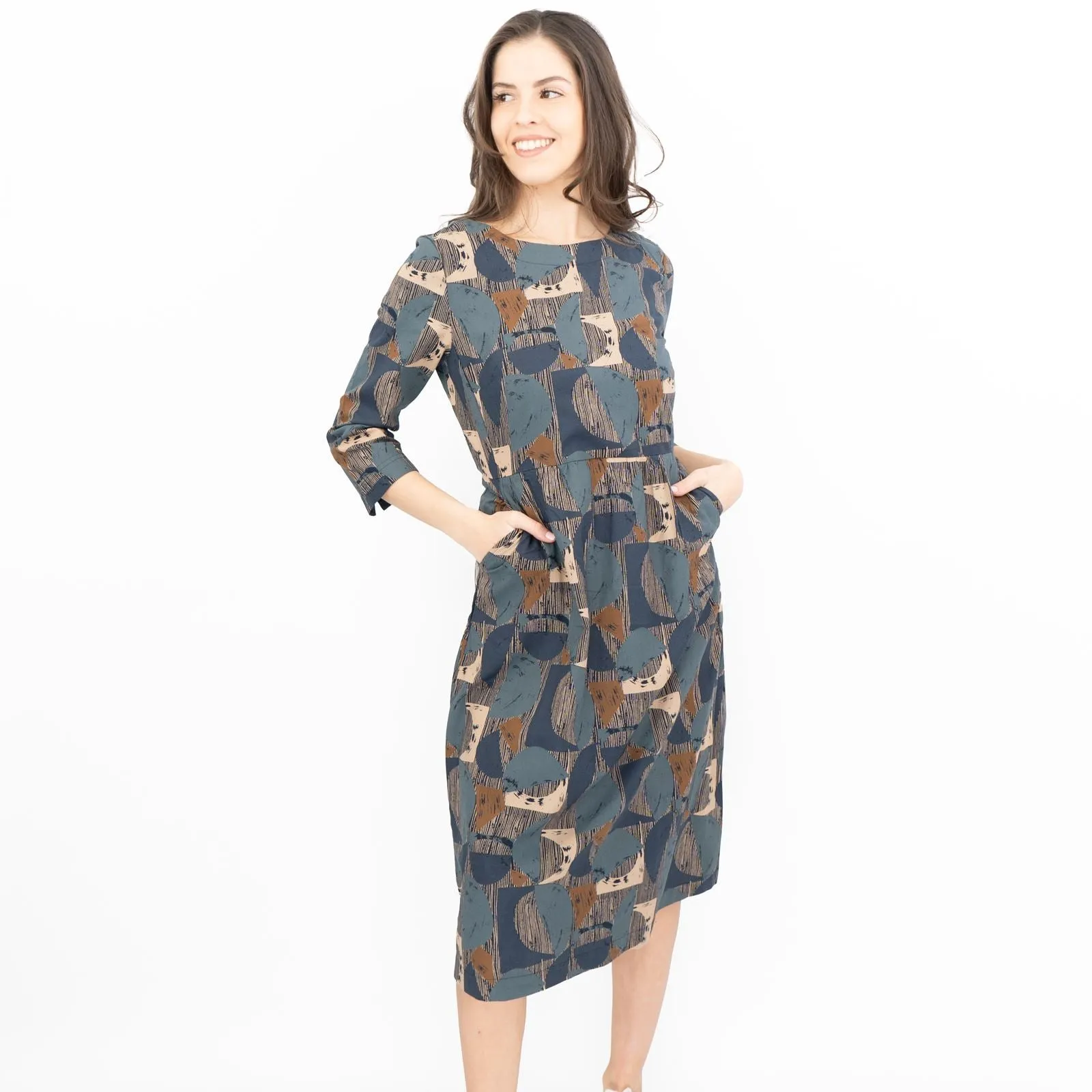 Seasalt Cloudscape Abstract Print Midi Dress