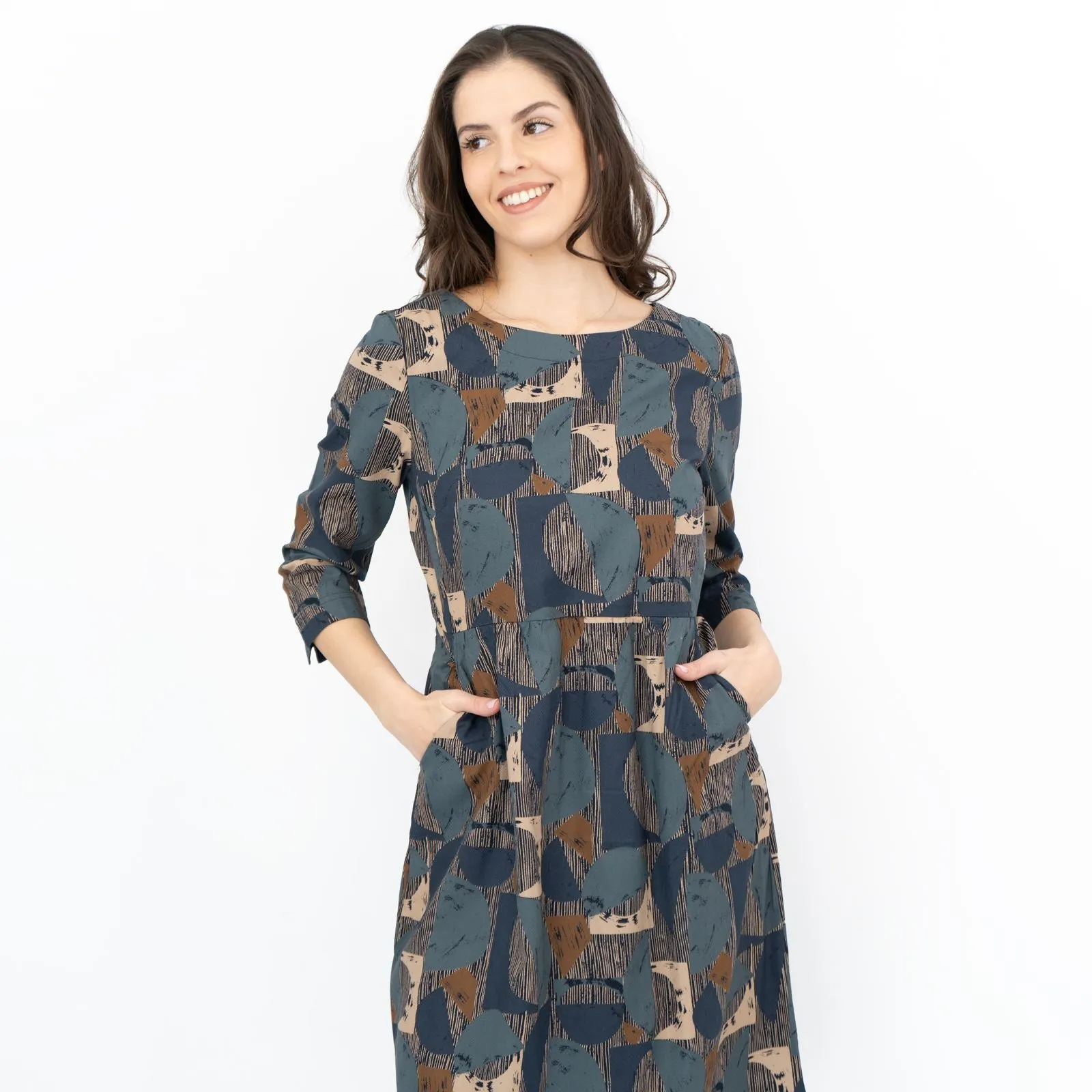 Seasalt Cloudscape Abstract Print Midi Dress