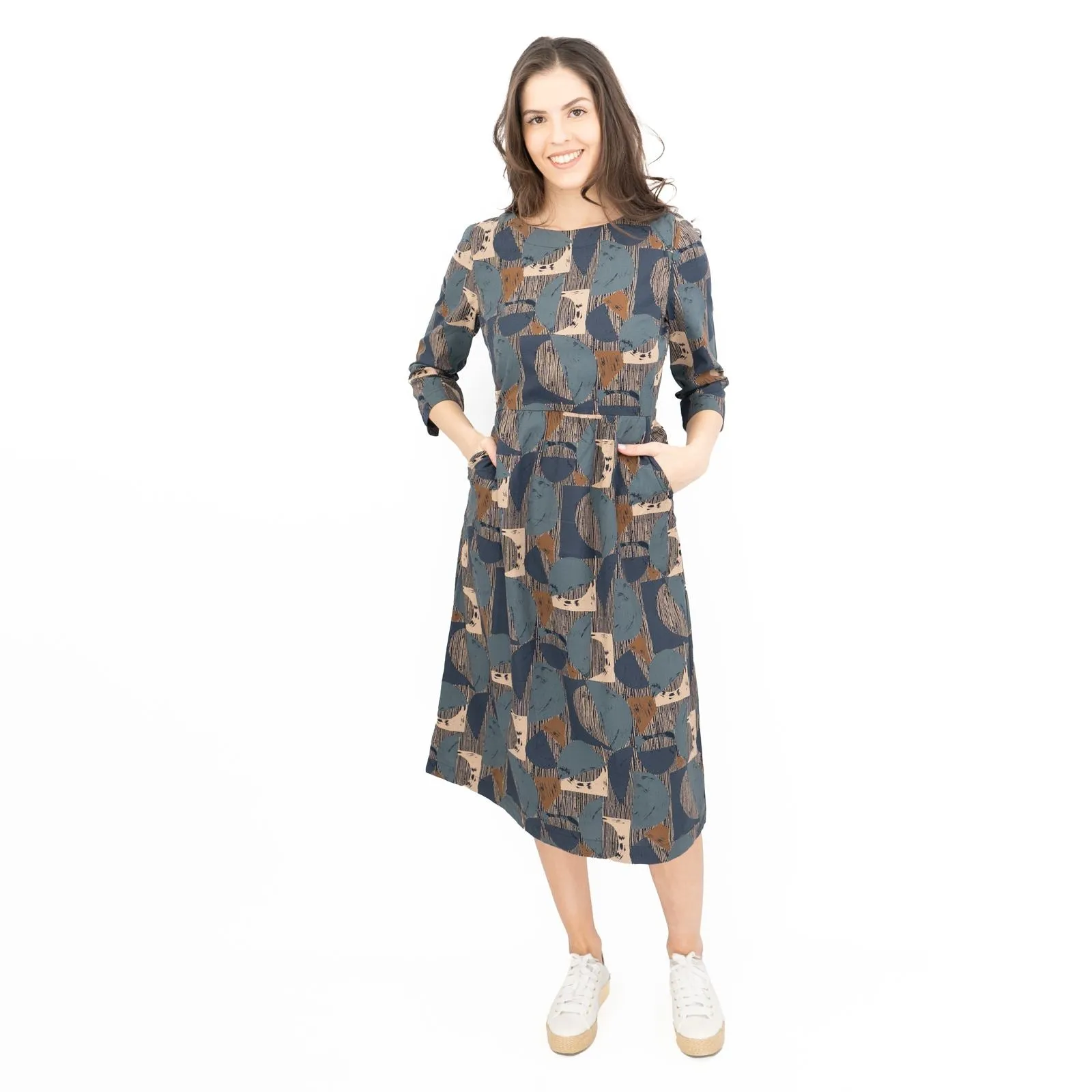 Seasalt Cloudscape Abstract Print Midi Dress