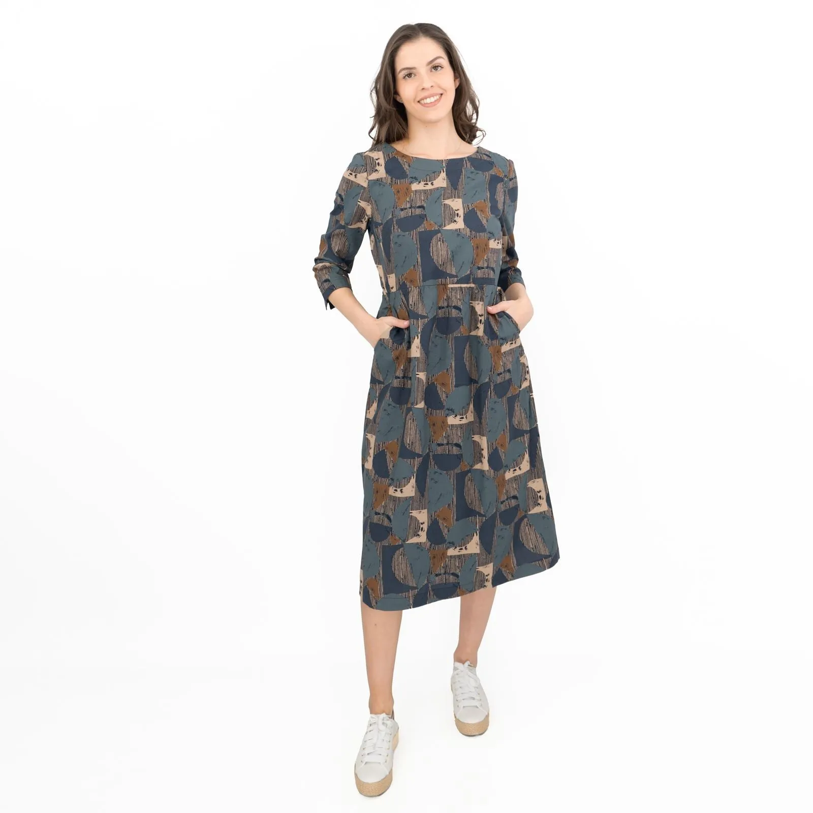 Seasalt Cloudscape Abstract Print Midi Dress