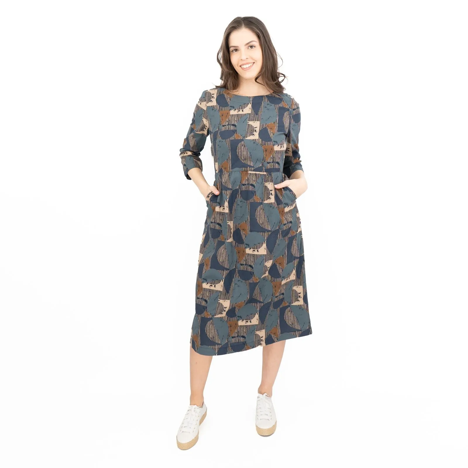 Seasalt Cloudscape Abstract Print Midi Dress