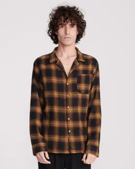 SHIN LONGSLEEVE OVER SHIRT - CAMEL