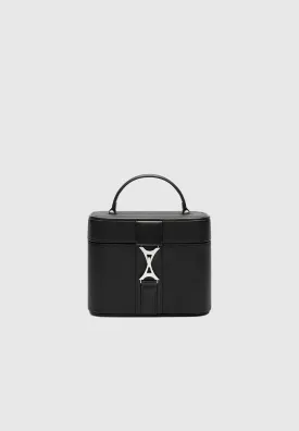 Éternelle Leather Eiffel Clasp Vanity Case - Black