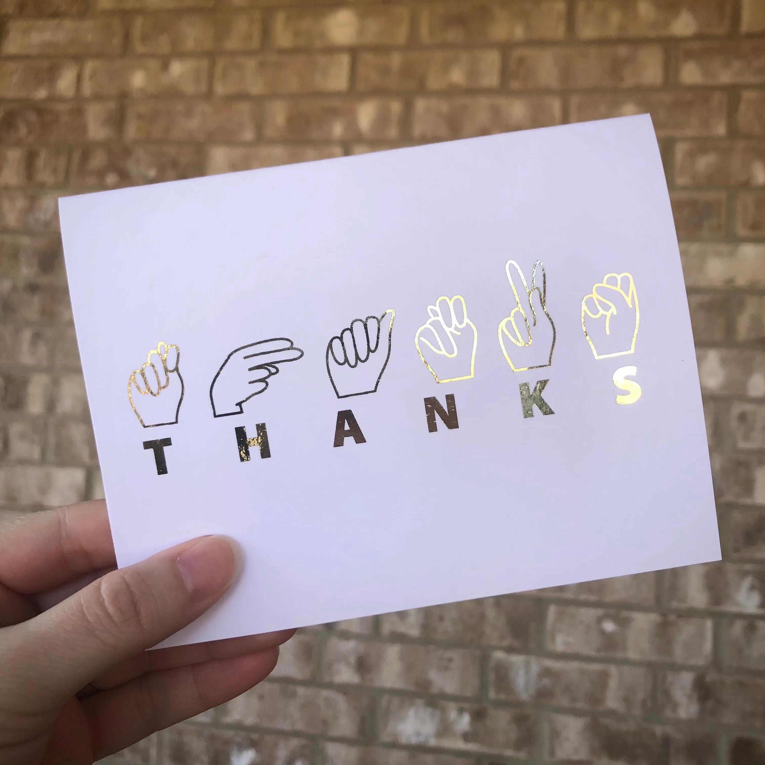 “Thanks” Handmade Foil Card