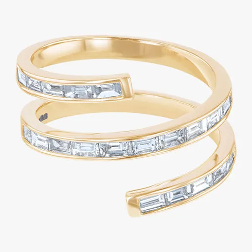 The Baguette Diamond Spiral Ring