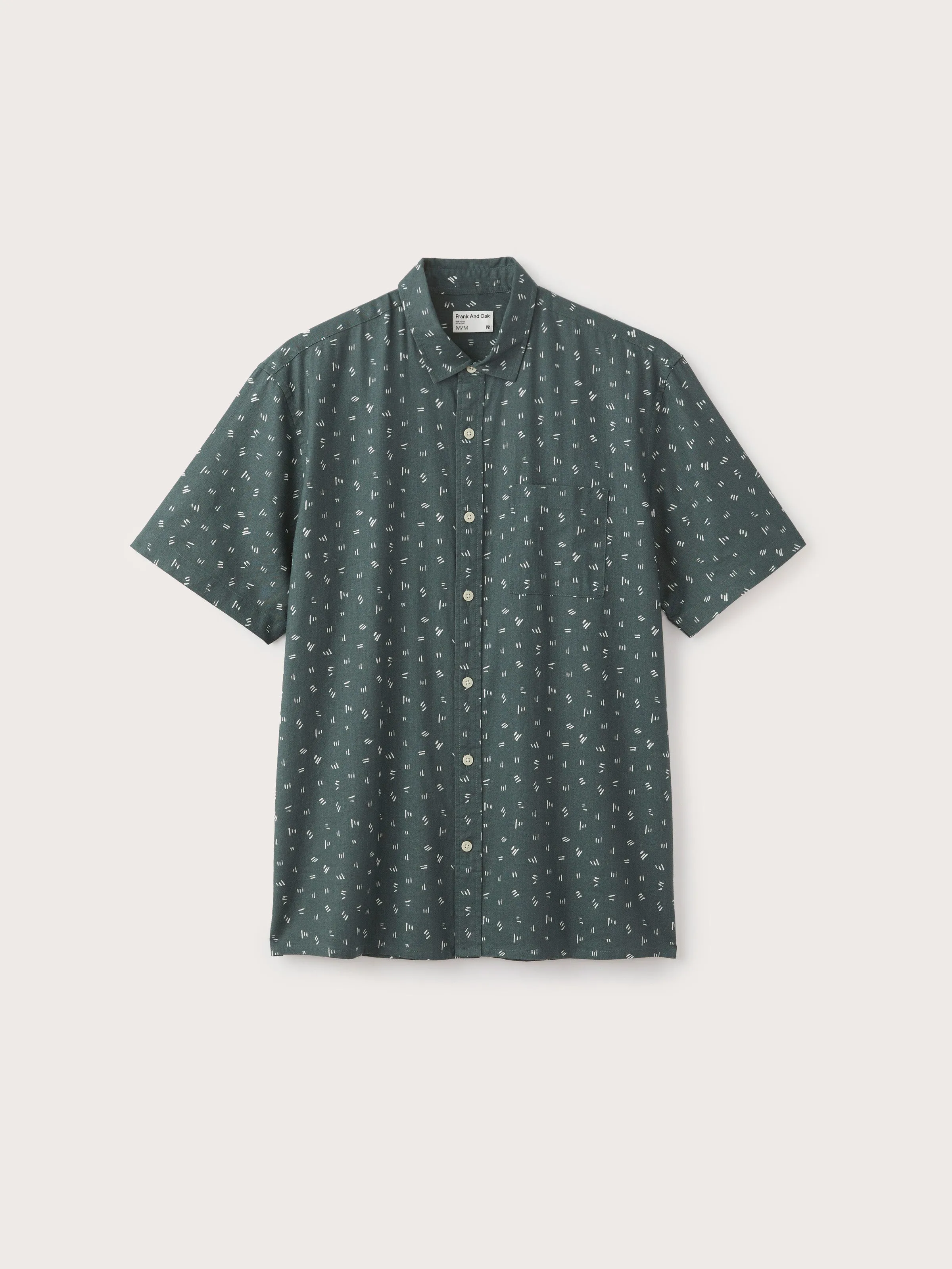 The Printed Resort Shirt in Smoked Green