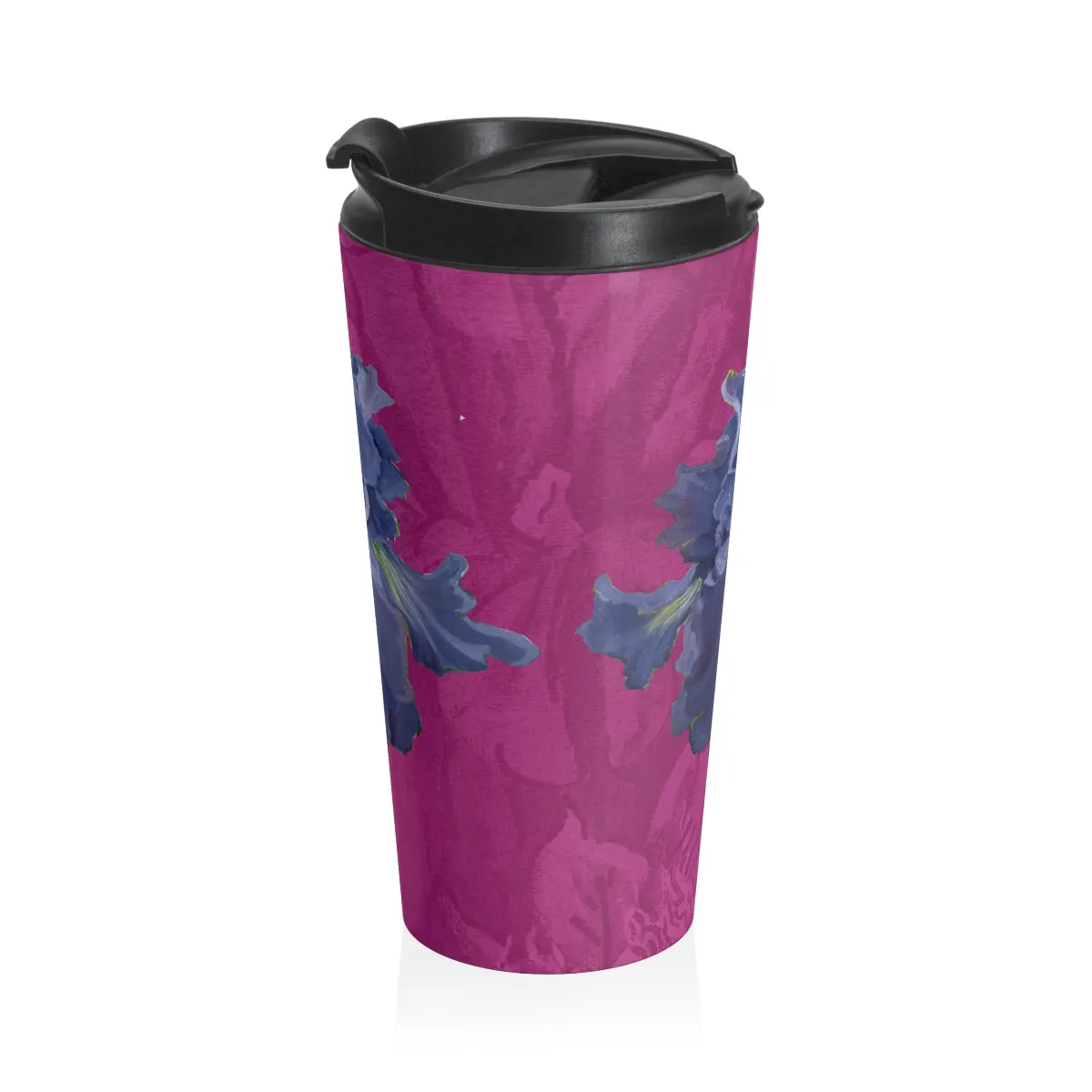 Travel Mug in Stainless Steel "Blue Iris"