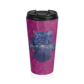 Travel Mug in Stainless Steel "Blue Iris"