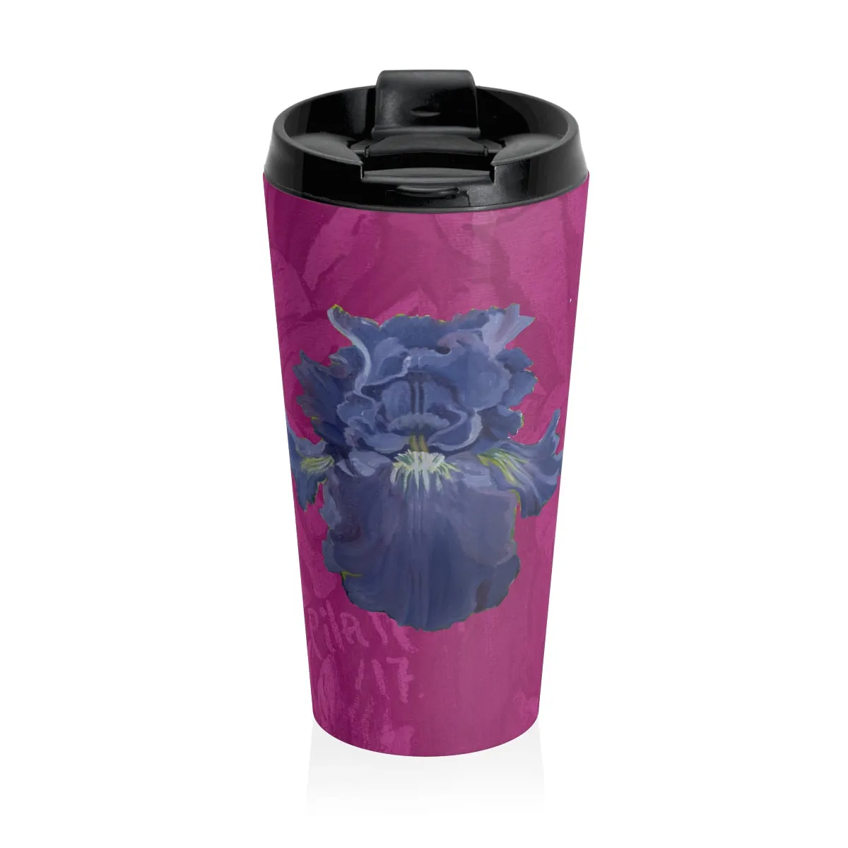 Travel Mug in Stainless Steel "Blue Iris"