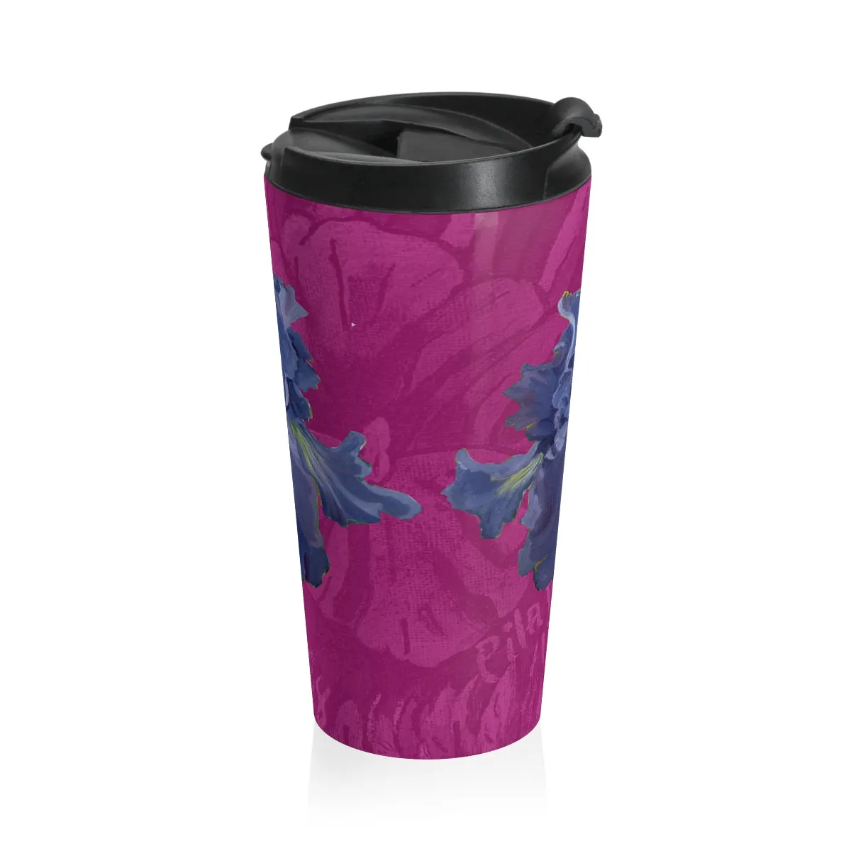 Travel Mug in Stainless Steel "Blue Iris"