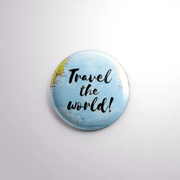 Travel The World | Pin Button