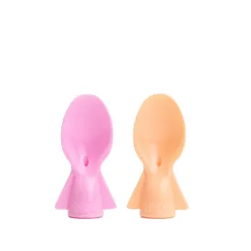 Universal Food Pouch Spoons 2 pack | Pink & Orange