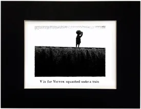 V is for Victor squashed under a train Print