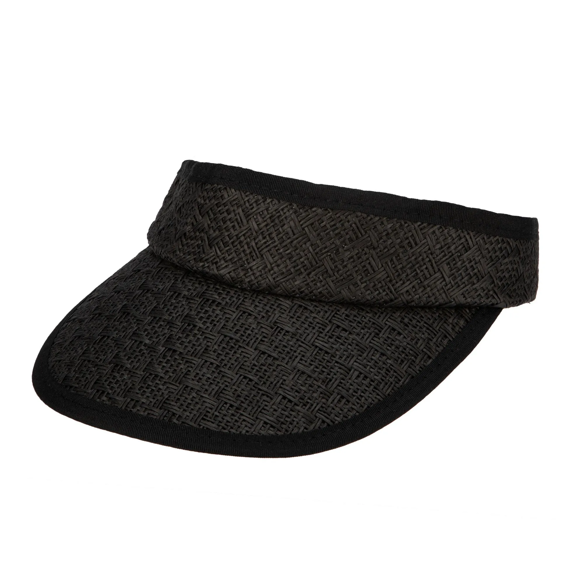 Women's Paperbraid Visor with Floral Sweatband (CTV042)