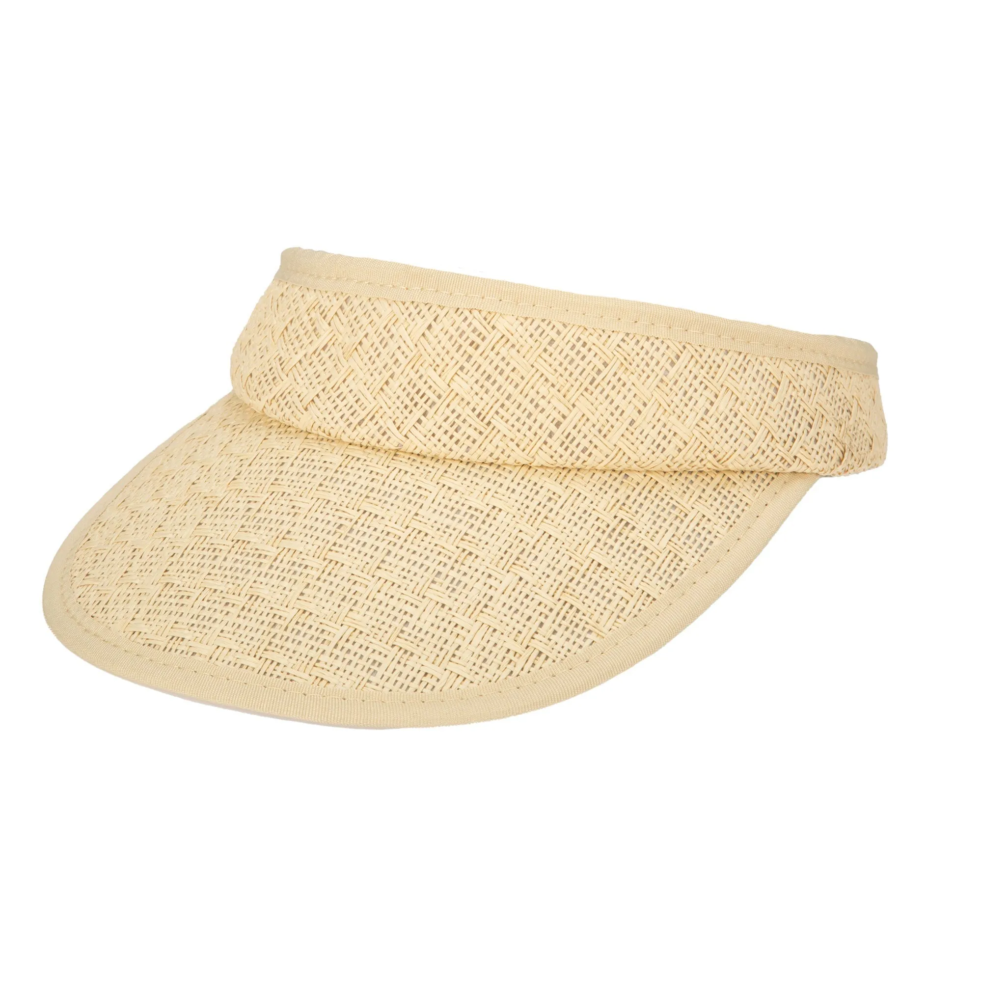 Women's Paperbraid Visor with Floral Sweatband (CTV042)